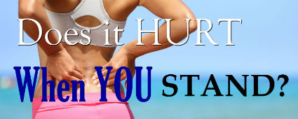 back pain when standing up